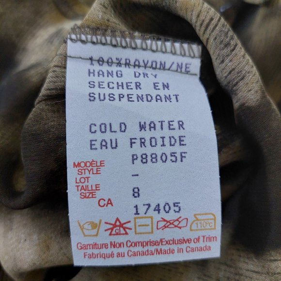 Proportion Petite By Denise Cape Black/Gold Sheer Blouse Shoulder Pads, Sz 8 - Picture 6 of 8